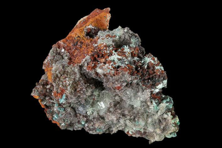 Rosasite, Calcite & Aurichalcite Crystal Association - Mexico #119207